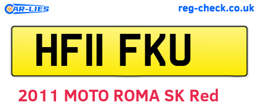 HF11FKU are the vehicle registration plates.