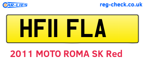 HF11FLA are the vehicle registration plates.