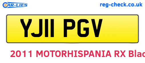 YJ11PGV are the vehicle registration plates.