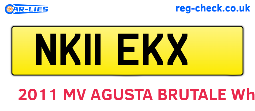 NK11EKX are the vehicle registration plates.
