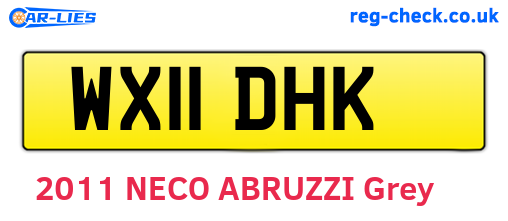 WX11DHK are the vehicle registration plates.