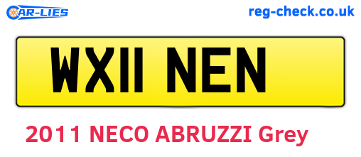 WX11NEN are the vehicle registration plates.