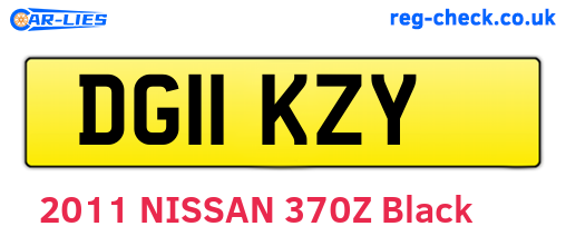 DG11KZY are the vehicle registration plates.