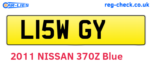 L15WGY are the vehicle registration plates.