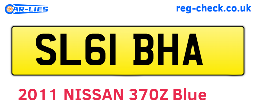 SL61BHA are the vehicle registration plates.