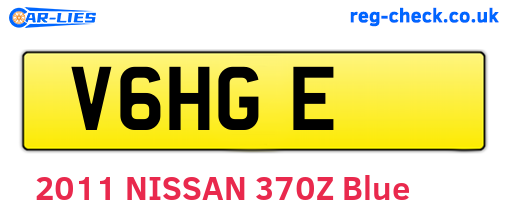 V6HGE are the vehicle registration plates.