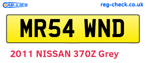 MR54WND are the vehicle registration plates.