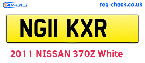 NG11KXR are the vehicle registration plates.