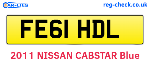 FE61HDL are the vehicle registration plates.