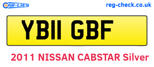 YB11GBF are the vehicle registration plates.