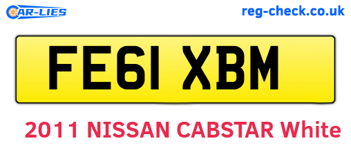 FE61XBM are the vehicle registration plates.