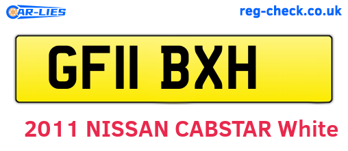 GF11BXH are the vehicle registration plates.