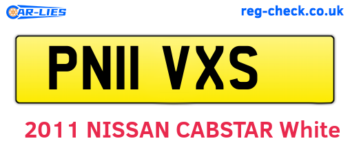 PN11VXS are the vehicle registration plates.