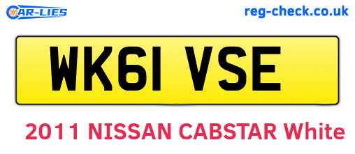 WK61VSE are the vehicle registration plates.