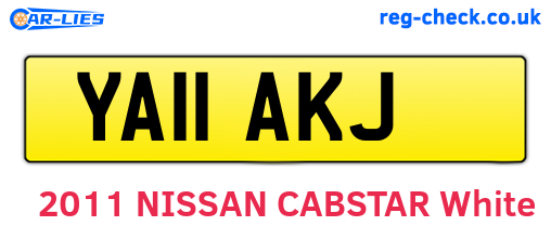 YA11AKJ are the vehicle registration plates.