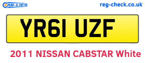 YR61UZF are the vehicle registration plates.