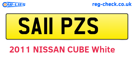 SA11PZS are the vehicle registration plates.