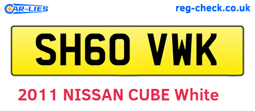 SH60VWK are the vehicle registration plates.