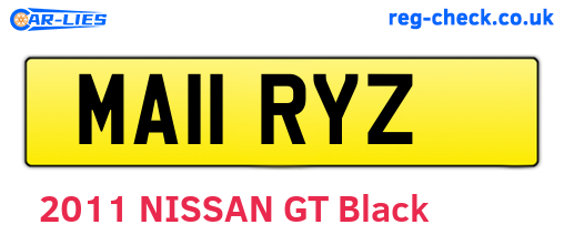 MA11RYZ are the vehicle registration plates.