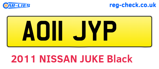 AO11JYP are the vehicle registration plates.