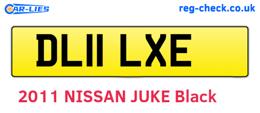 DL11LXE are the vehicle registration plates.