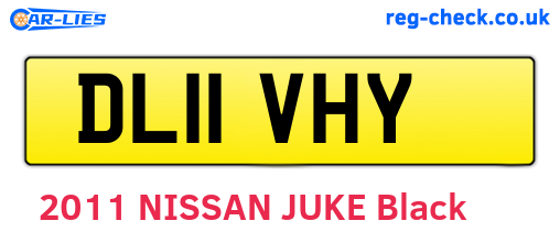 DL11VHY are the vehicle registration plates.