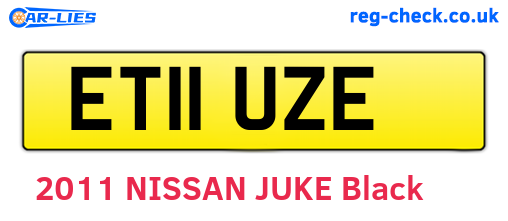 ET11UZE are the vehicle registration plates.