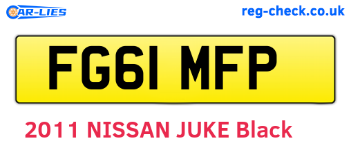 FG61MFP are the vehicle registration plates.