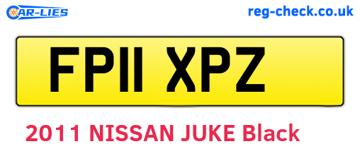 FP11XPZ are the vehicle registration plates.