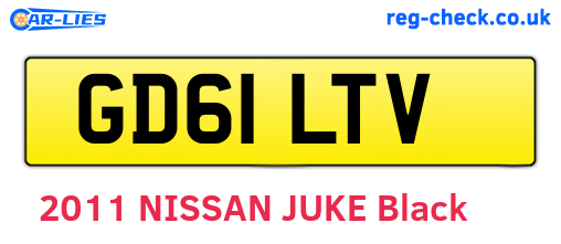 GD61LTV are the vehicle registration plates.