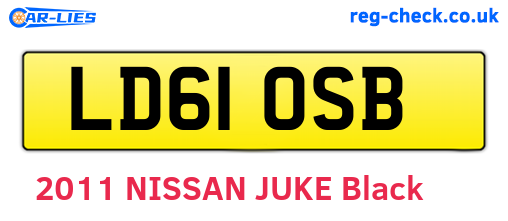 LD61OSB are the vehicle registration plates.