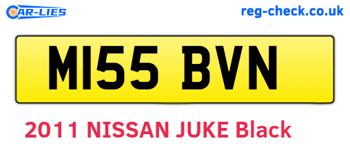 M155BVN are the vehicle registration plates.