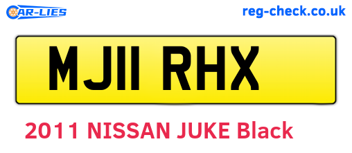 MJ11RHX are the vehicle registration plates.