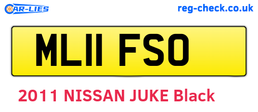 ML11FSO are the vehicle registration plates.