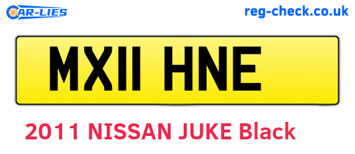 MX11HNE are the vehicle registration plates.