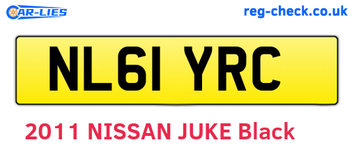 NL61YRC are the vehicle registration plates.
