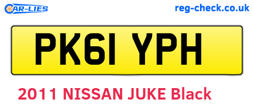 PK61YPH are the vehicle registration plates.
