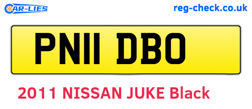 PN11DBO are the vehicle registration plates.