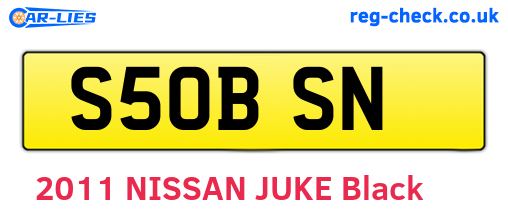 S50BSN are the vehicle registration plates.