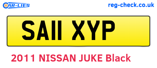 SA11XYP are the vehicle registration plates.