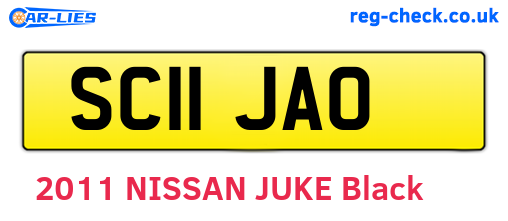 SC11JAO are the vehicle registration plates.