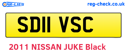 SD11VSC are the vehicle registration plates.