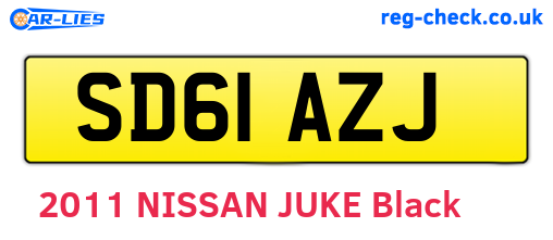 SD61AZJ are the vehicle registration plates.