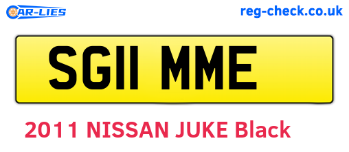 SG11MME are the vehicle registration plates.