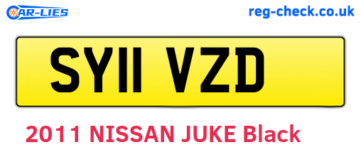SY11VZD are the vehicle registration plates.