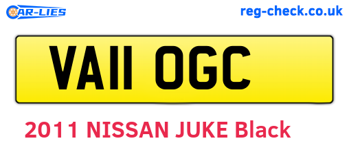 VA11OGC are the vehicle registration plates.