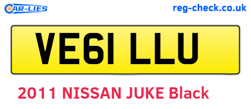 VE61LLU are the vehicle registration plates.