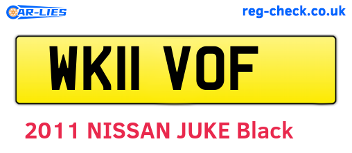 WK11VOF are the vehicle registration plates.