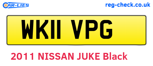 WK11VPG are the vehicle registration plates.