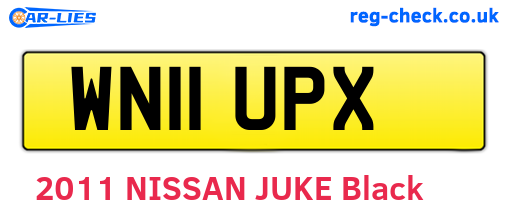 WN11UPX are the vehicle registration plates.
